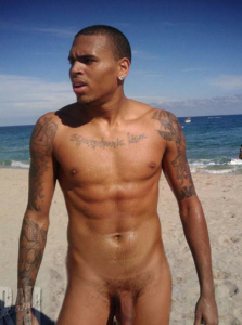 Chris Brown nude on the beach!