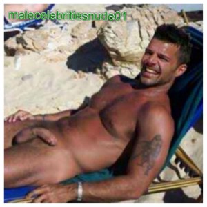 Ricky Martin Nude cock on the beach!
