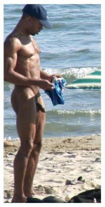 Michael B Jordan nude dick on the beach!